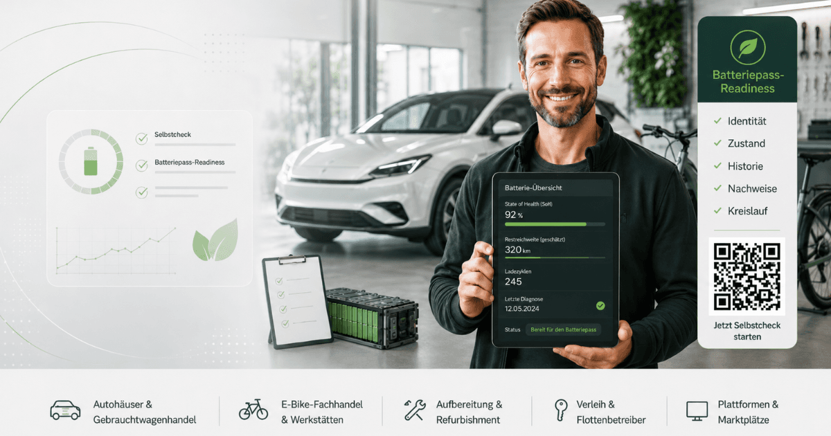 Batteriepass-Readiness-Check - Zustandsnachweis per QR Code